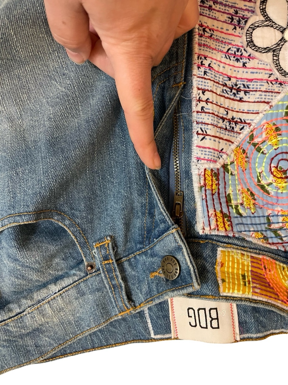 BDG Urban Outfitters Patchwork Jeans Hippie Bohemian - Picture 7 of 14